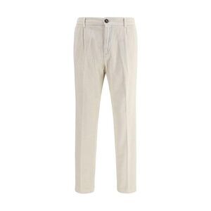 Cruna Corduroy Regular Pants Men White Jeans & Pants